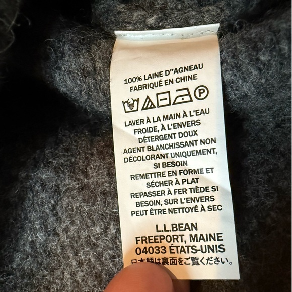 LL Bean Sweater Mens Size XL Gray Classic Ragg Lambs Wool Henley Pullover Button - Picture 6 of 11